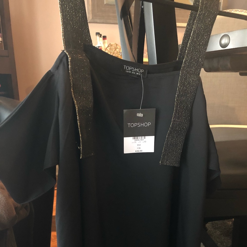 Topshop off shoulder blouse us6
